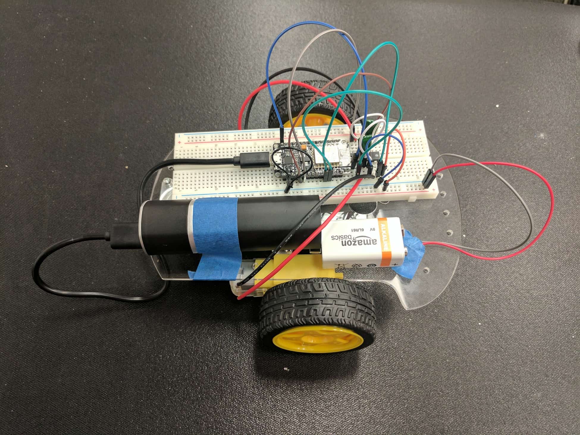 Robot made using Arduino at STEM camp