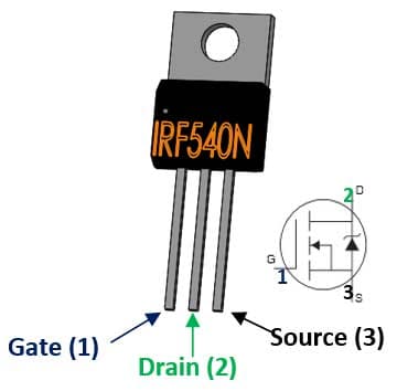 Pins of MOSFET